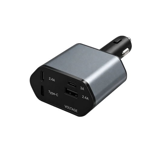120W 4-in-1 Fast Car Charger Retractable Cables - Muveszi Pakistan (image 1)
