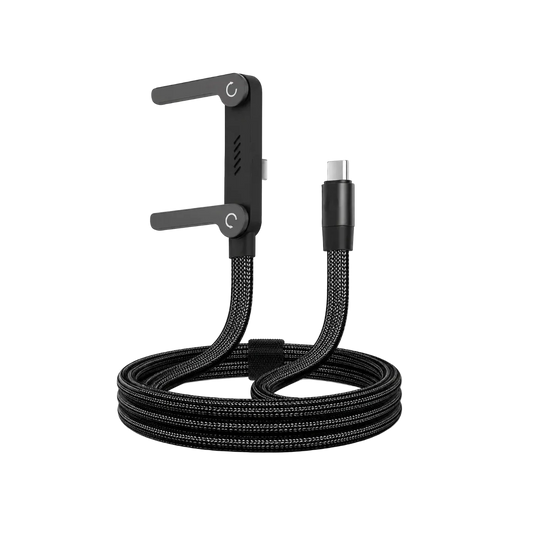 240W fast charging cable with foldable phone stand for gaming and video calls in Pakistan