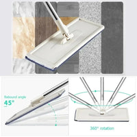 360 degree rotating flat mop head sliding easily under home wooden furniture sofa