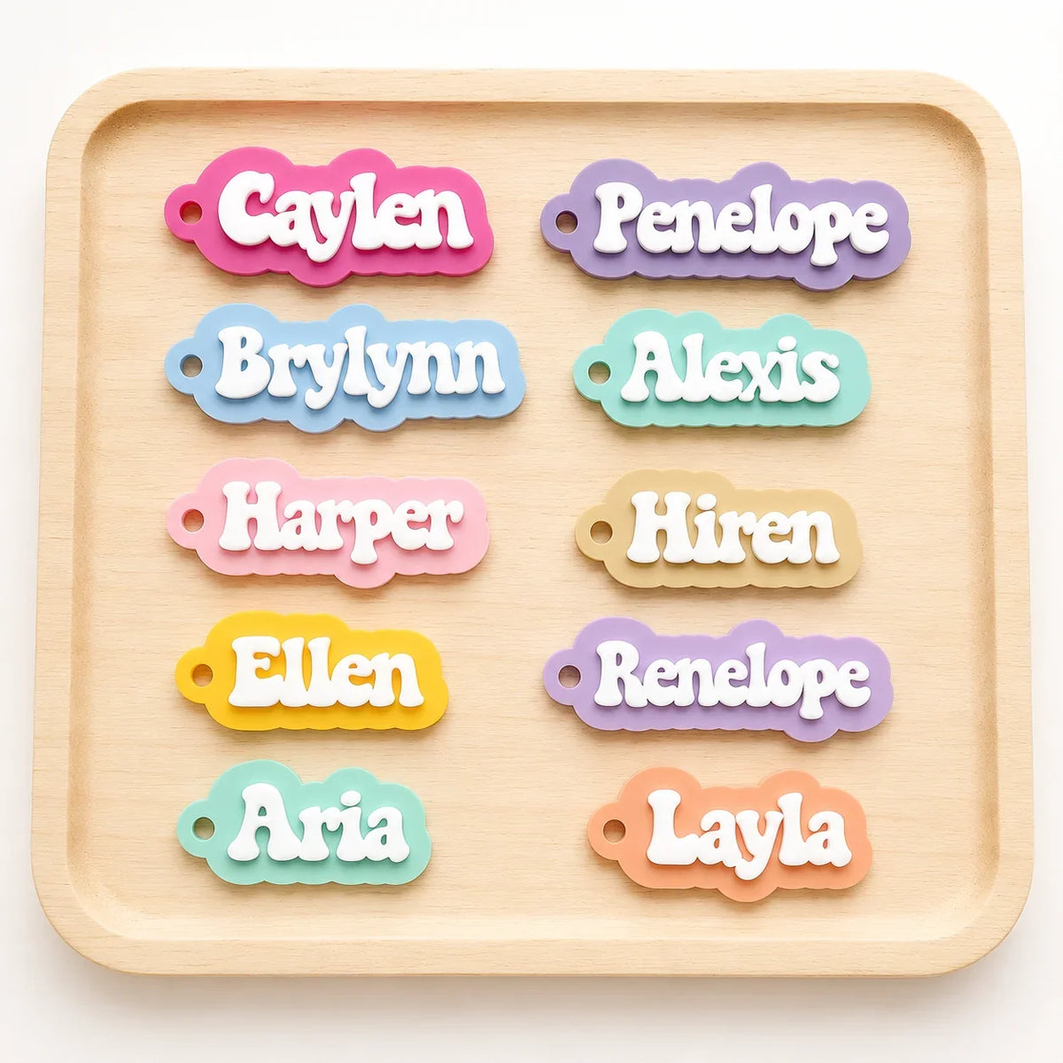 3D Bubble Letter Name Tag Custom Acrylic Keychain - Muveszi Pakistan (image 3)