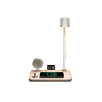 4-in-1 smart desk lamp with fast wireless charger and bluetooth speaker system