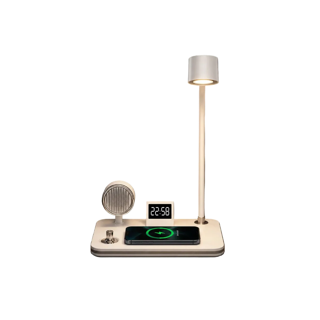 4 in 1 Wireless Charger Desk Lamp with Bluetooth Speaker - Muveszi Pakistan (image 1)