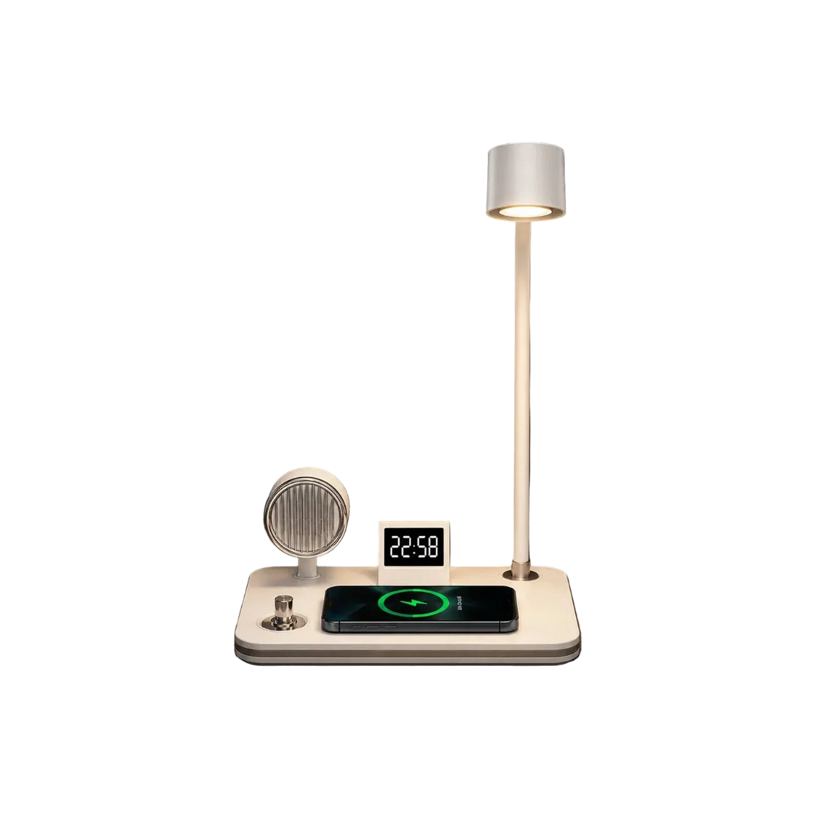 4 in 1 Wireless Charger Desk Lamp with Bluetooth Speaker - Muveszi Pakistan (image 1)