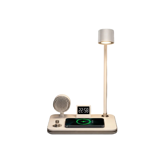 4 in 1 Wireless Charger Desk Lamp with Bluetooth Speaker - Muveszi Pakistan (image 1)