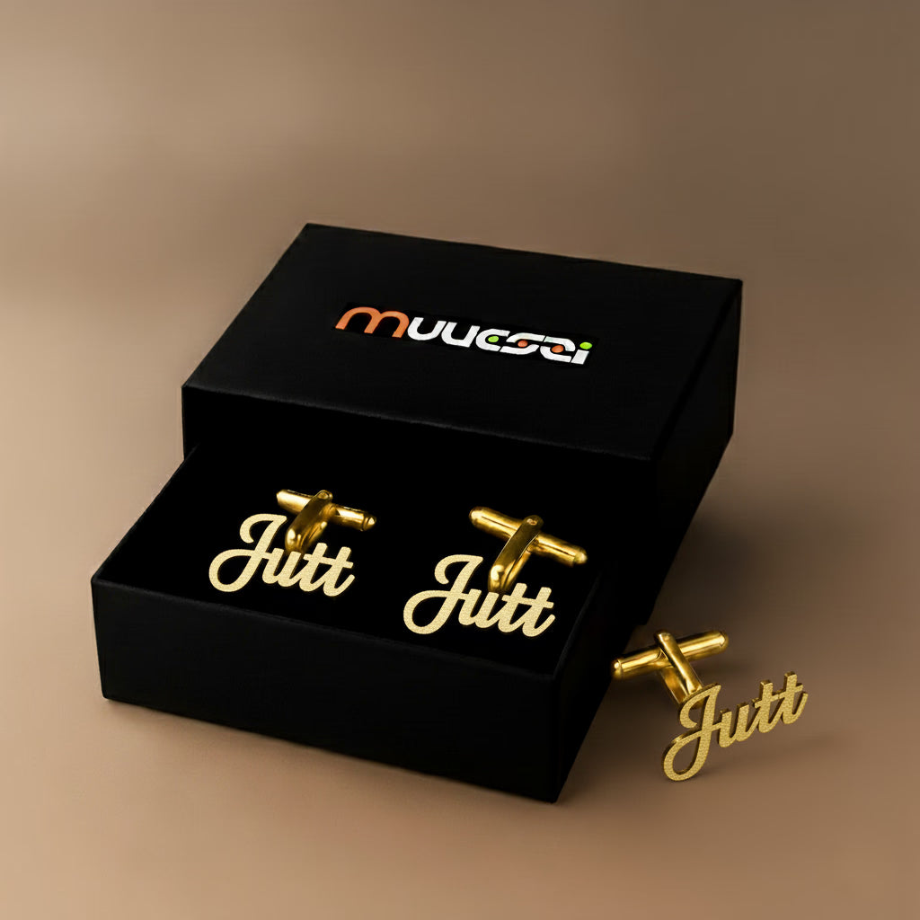 Custom name cufflinks for men