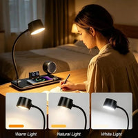 Demonstration of adjustable LED brightness control levels of the 4-in-1 multi function lamp