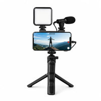 AY-49 Video Making Vlogging Kit Tripod LED Light Mic - Muveszi Pakistan (image 1)