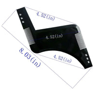 Muveszi fashion beard styling template comb barber tool with dimensions