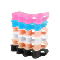 Complete retail display presentation layout of the premium Bodhi Feet silicone toe separators pair