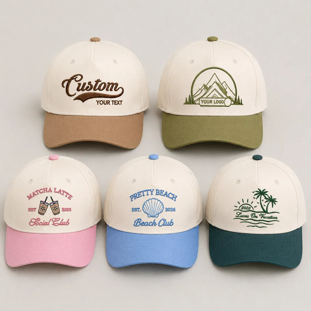Custom Embroidered Cap Personalized Two-Tone Hat - Muveszi Pakistan (image 2)