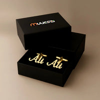 Personalized engraved cufflinks gift box