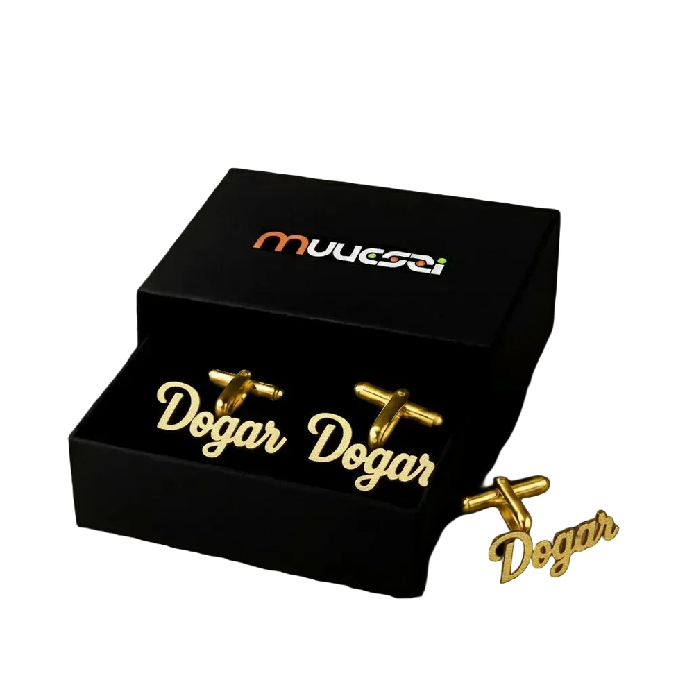 Custom name engraved cufflinks personalized initials gift pair product overview
