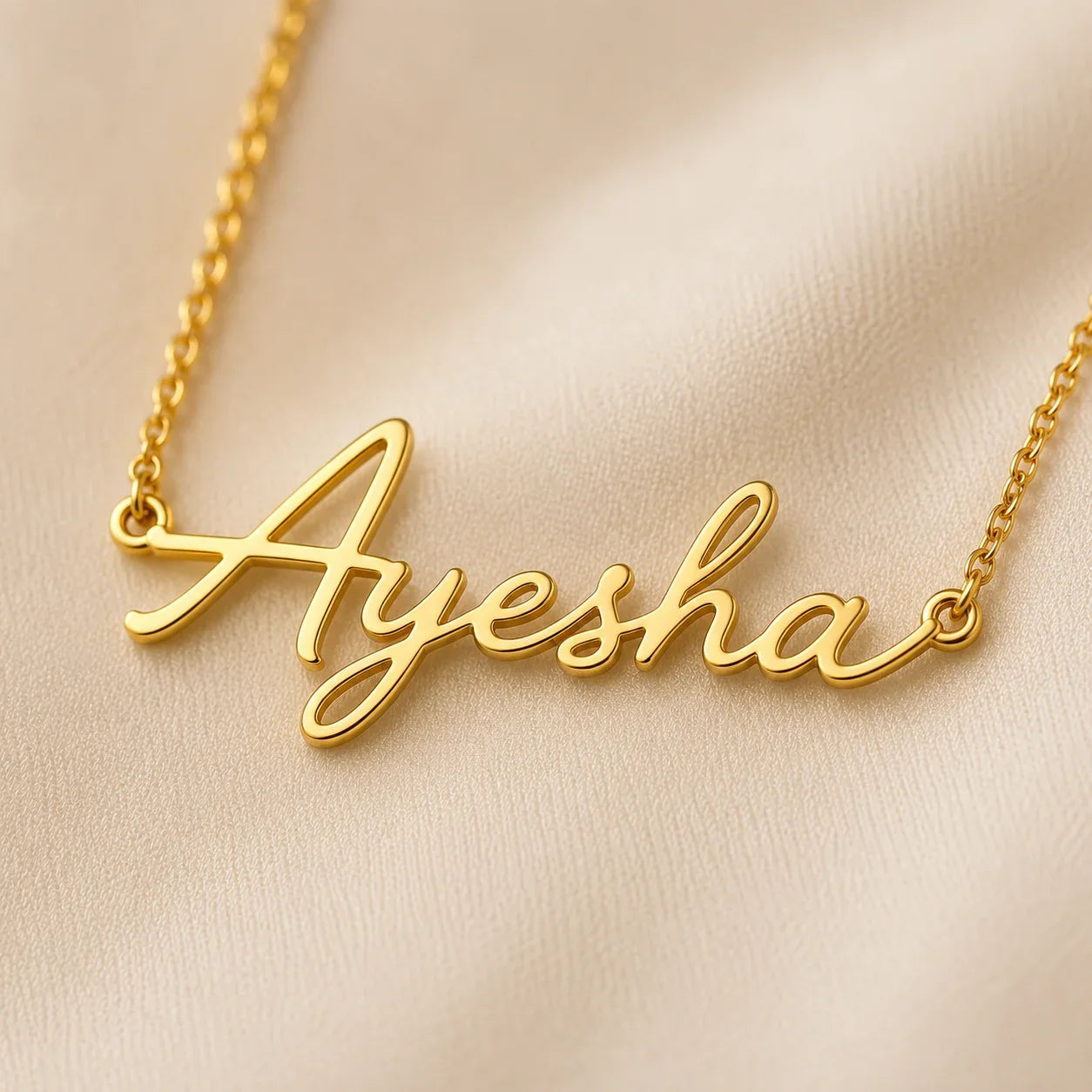 Custom Name Necklace Gold Script Pendant for Women - Muveszi Pakistan (image 2)