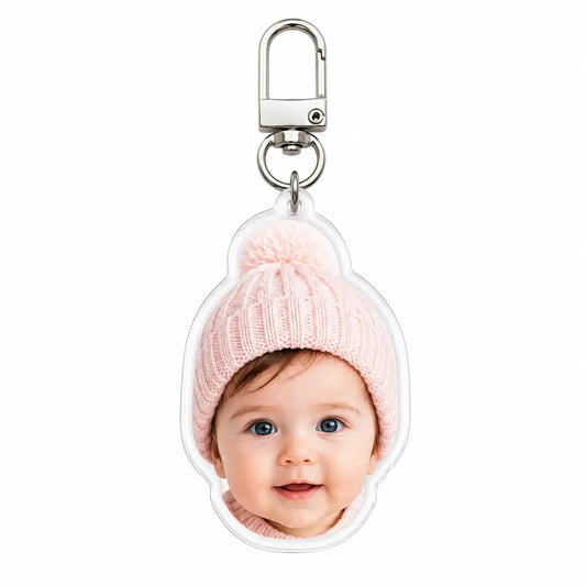 Custom Acrylic Photo Keychain Personalized Baby Photo Gift - Muveszi Pakistan (image 1)
