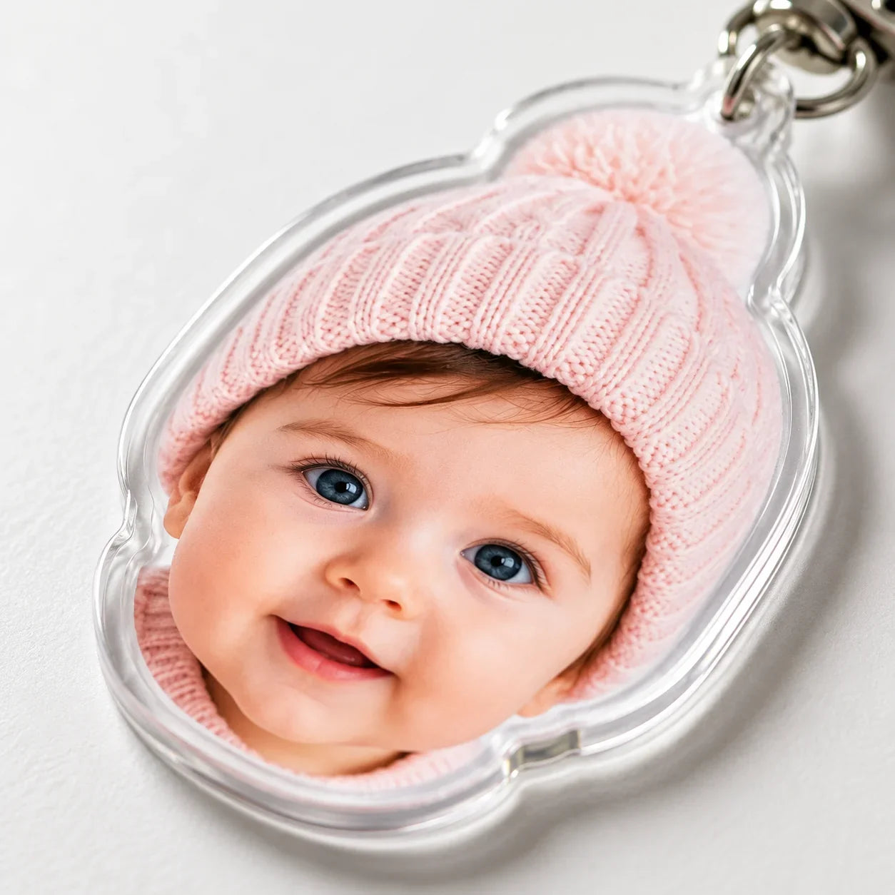 Custom Acrylic Photo Keychain Personalized Baby Photo Gift - Muveszi Pakistan (image 3)