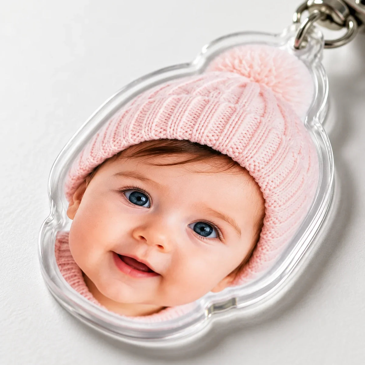 Custom Acrylic Photo Keychain Personalized Baby Photo Gift - Muveszi Pakistan (image 3)