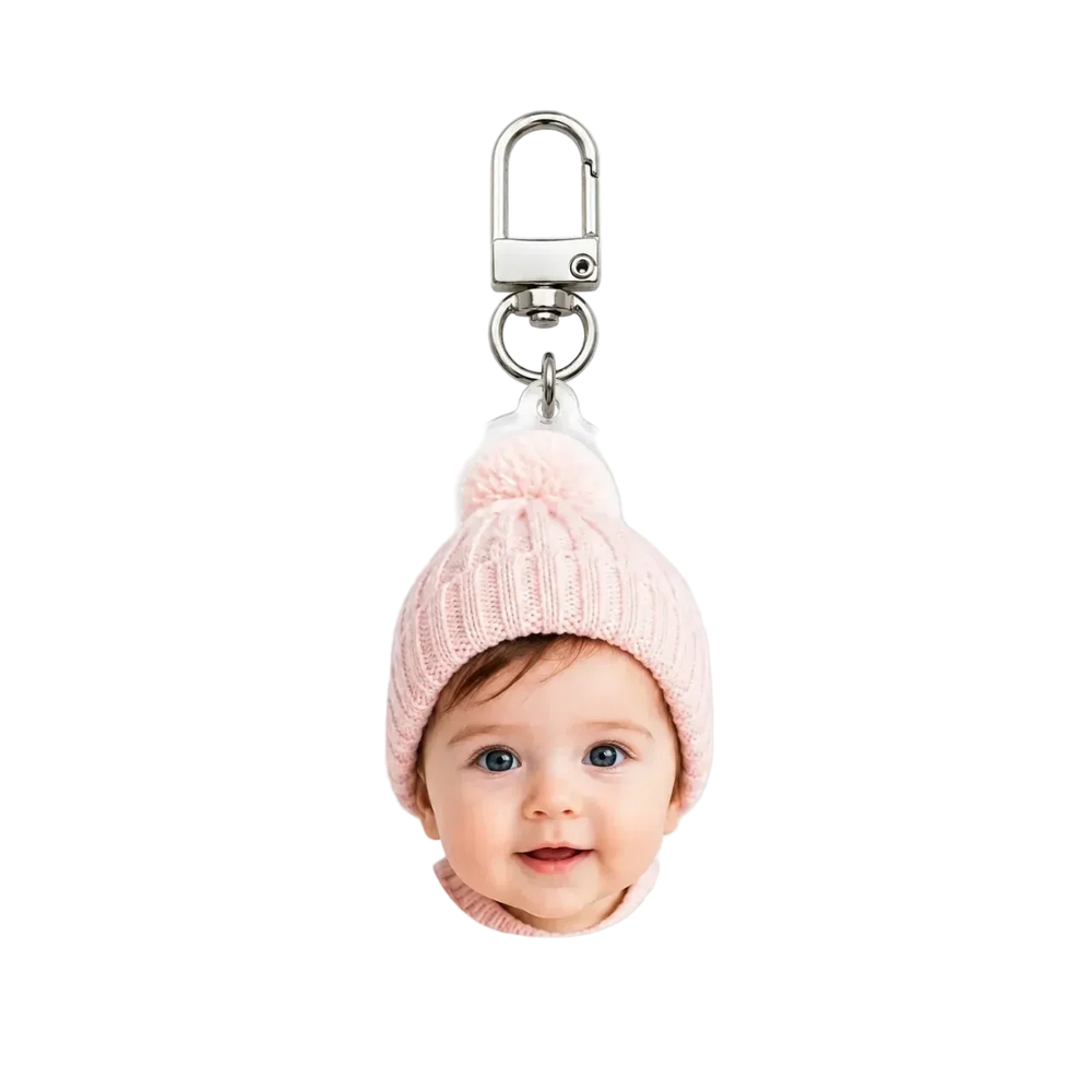 Custom photo keychain personalized acrylic die-cut custom shape keyring product overview