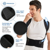 Discrete invisible posture corrector brace worn under a formal white shirt layout