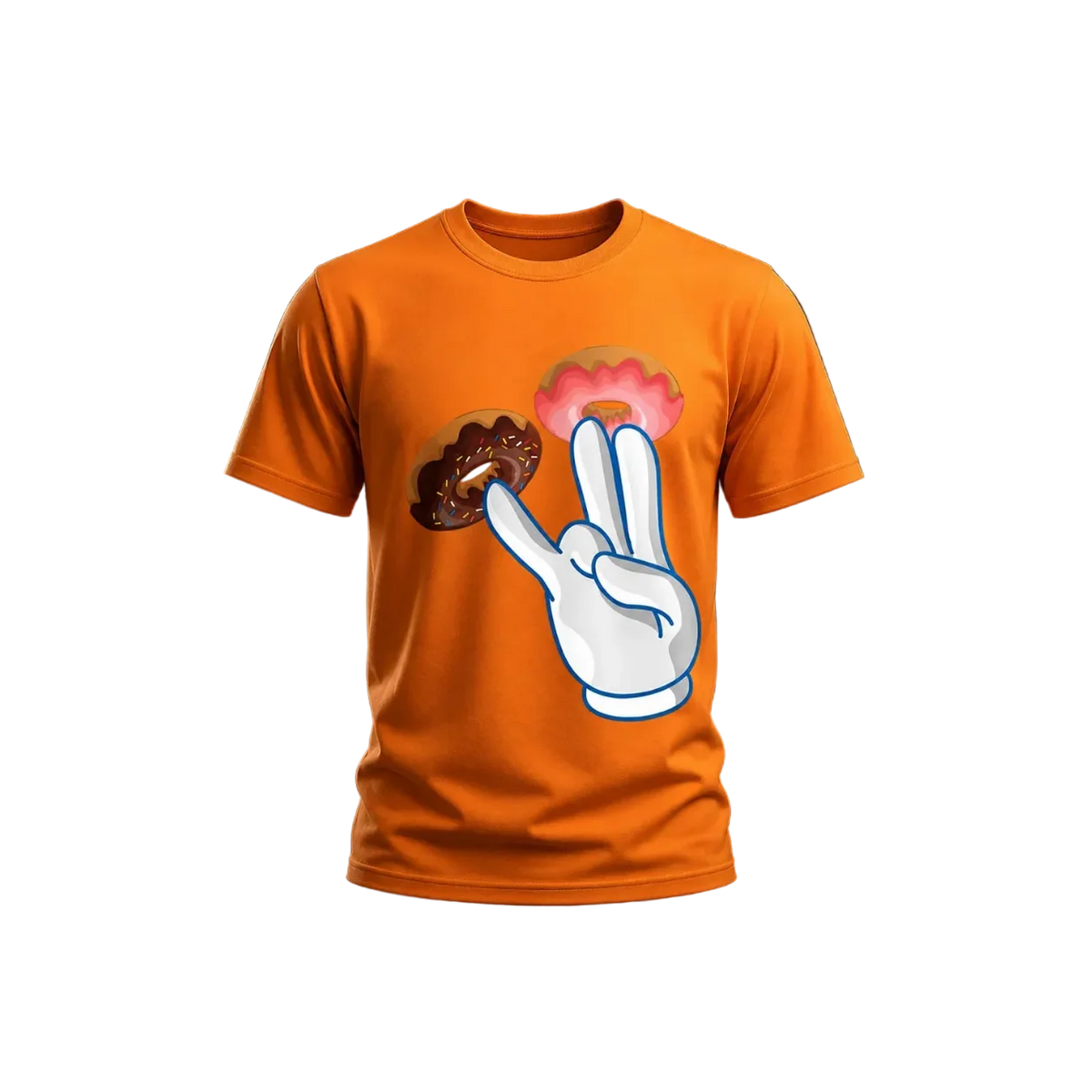 Donut Peace Sign Graphic T-Shirt Funky Streetwear - Muveszi Pakistan
