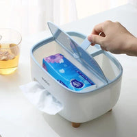 Ecoco tissue box organizer showing how to place tissue rolls inside