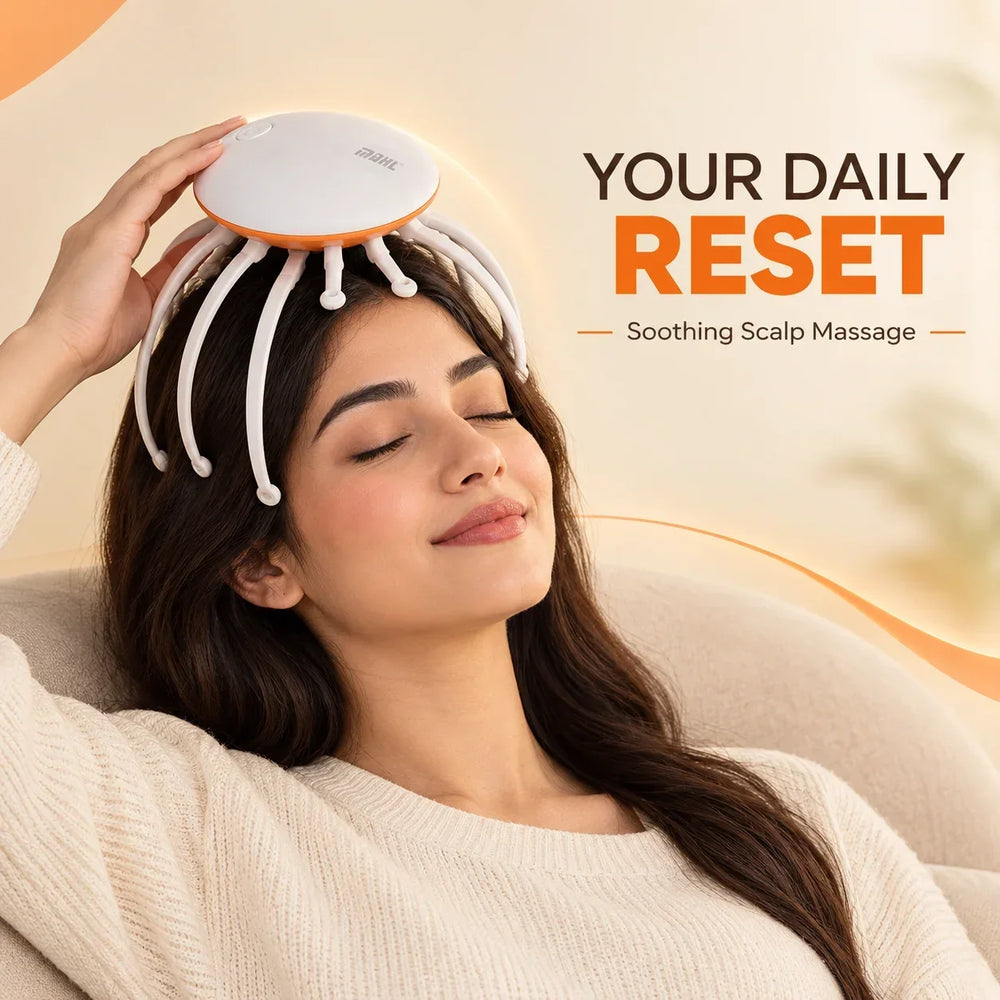 MDHL model MD-877 automatic electric jellyfish head massager device on Muveszi Pakistan.