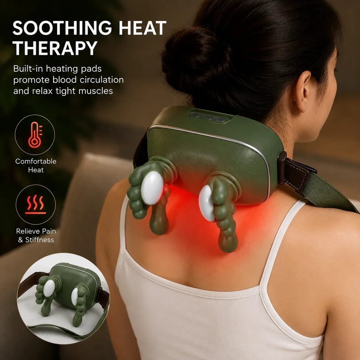 Electric Neck and Shoulder Massager with Heat Therapy - Muveszi Pakistan (image 3)