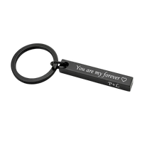 Engraved bar keychain custom name and date anniversary gift product overview