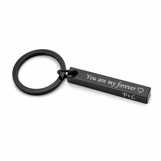 Personalized Engraved Bar Keychain Custom Name Date Gift - Muveszi Pakistan (image 1)