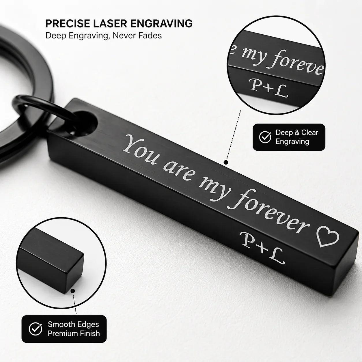 Personalized Engraved Bar Keychain Custom Name Date Gift - Muveszi Pakistan (image 2)