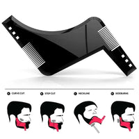 Complete retail card presentation layout of the fashion beard styling template comb