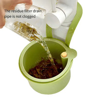 Demonstration of the fast installation using the flexible adjustable hanging strap bracket on a kitchen tap neck.