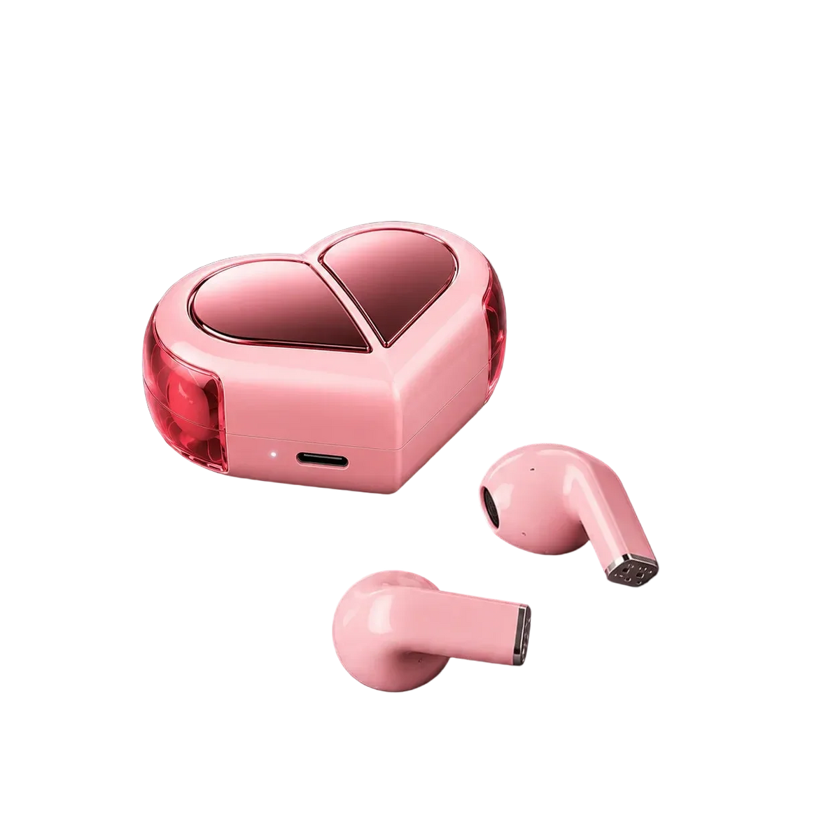 Heart Shape Wireless Bluetooth Earbuds Gift for Her - Muveszi Pakistan (image 1)