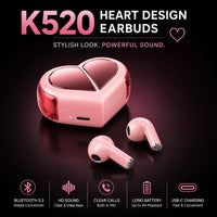 Heart Shape Wireless Bluetooth Earbuds Gift for Her - Muveszi Pakistan (image 4)