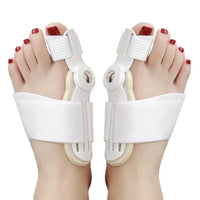 Close-up view of the mechanical flexible hinge joint on the bunion aid splint corrector