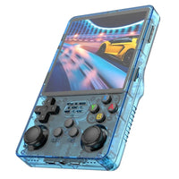 Different available colors of the R36S style kids retro handheld game console toy