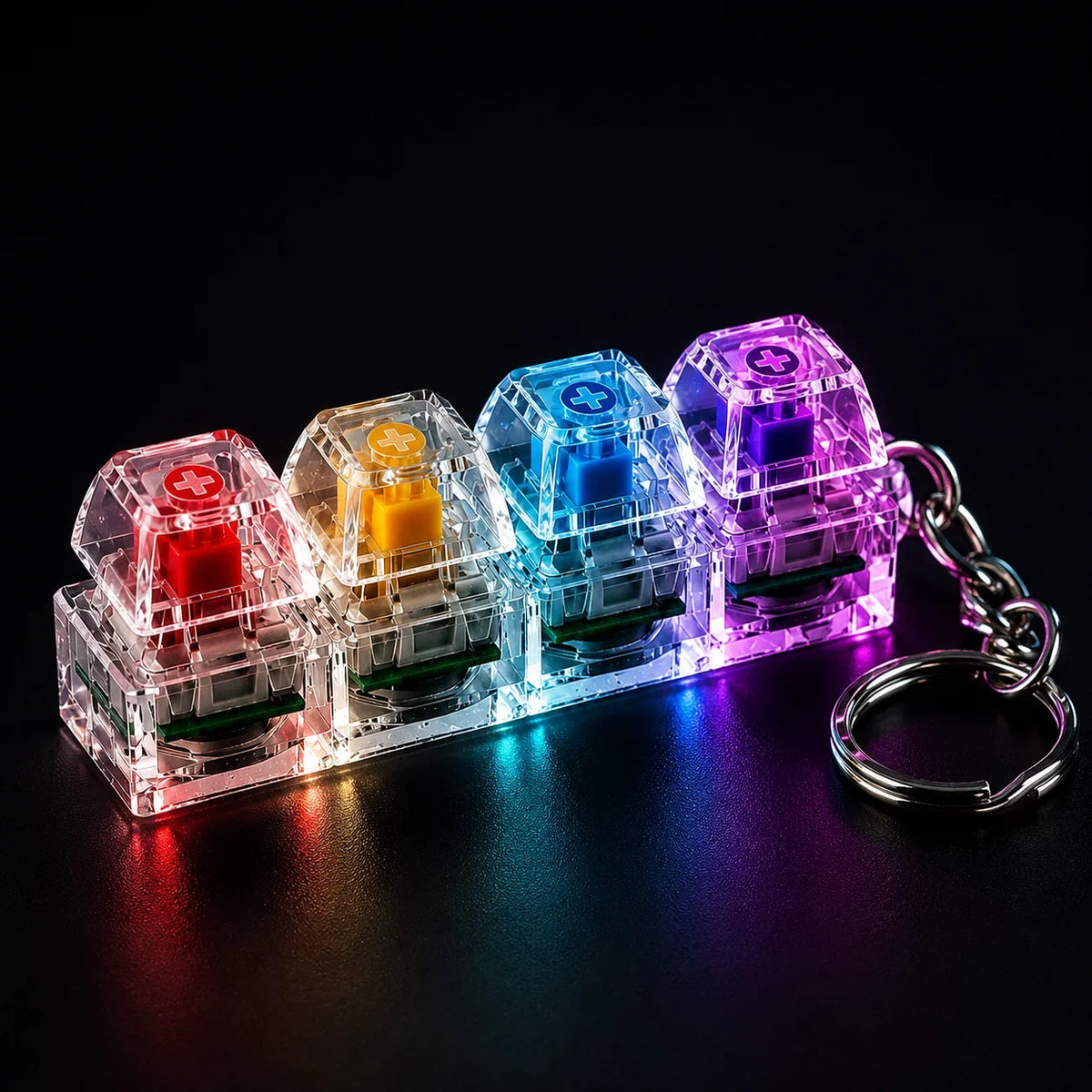 Mechanical Keyboard Switch Keychain 4 Pack LED - Muveszi Pakistan (image 2)
