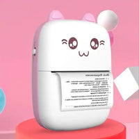 Mini pocket printer actively printing study notes and to-do lists for school decoration