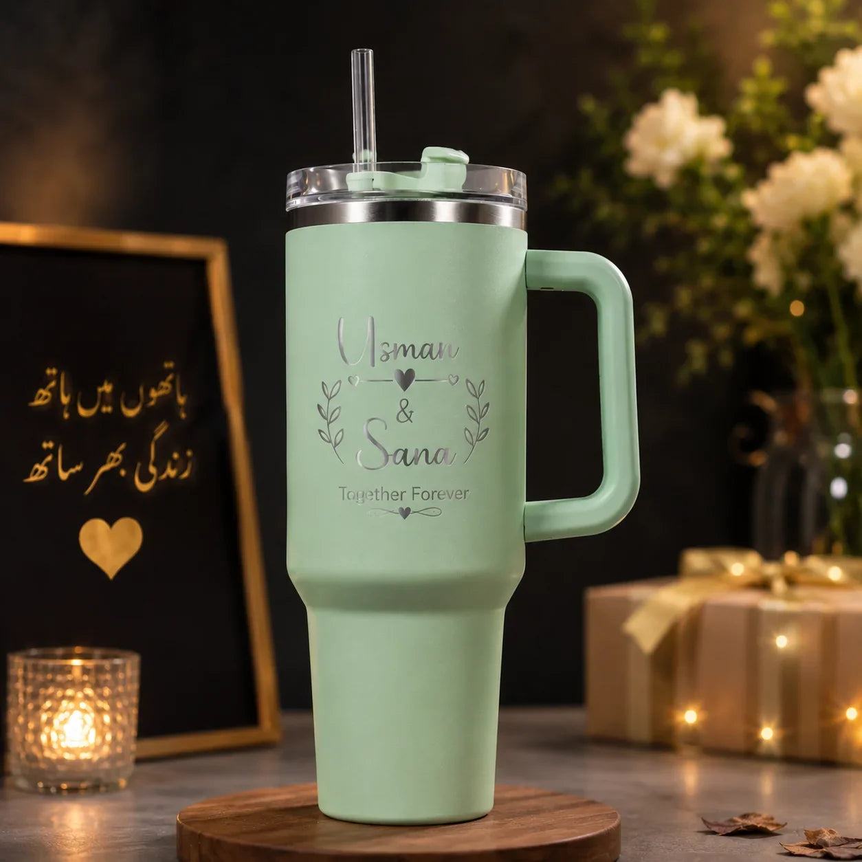 Personalized Insulated Tumbler 40oz Custom Engraved - Muveszi Pakistan (image 3)