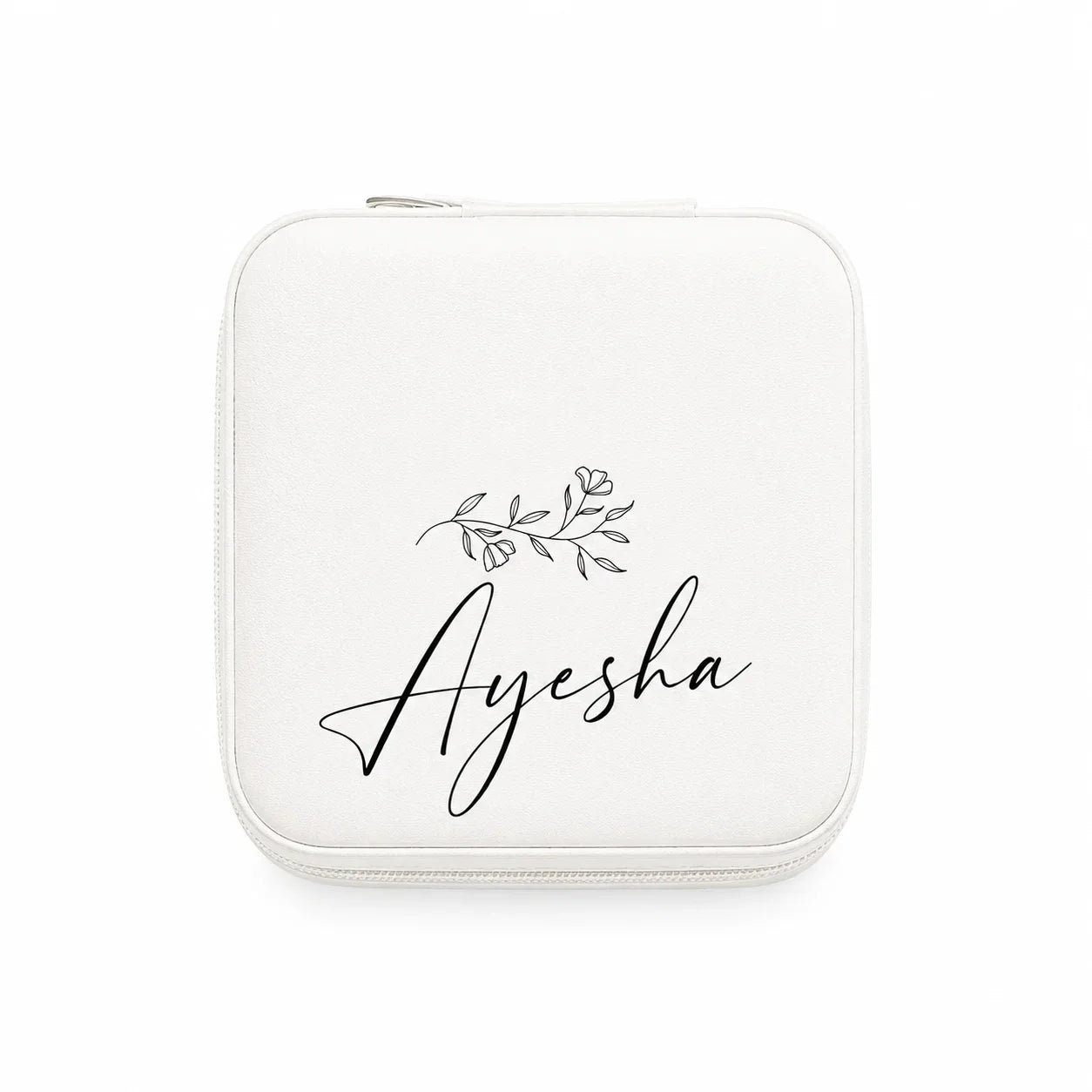 Personalized Travel Jewelry Box Custom Name Leather Case - Muveszi Pakistan (image 3)
