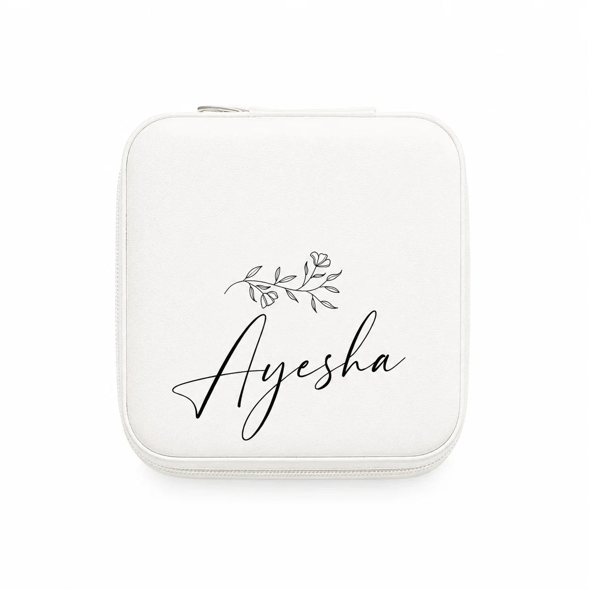 Personalized Travel Jewelry Box Custom Name Leather Case - Muveszi Pakistan (image 3)