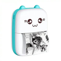 Pencil sharpener with a cute face design on a white background