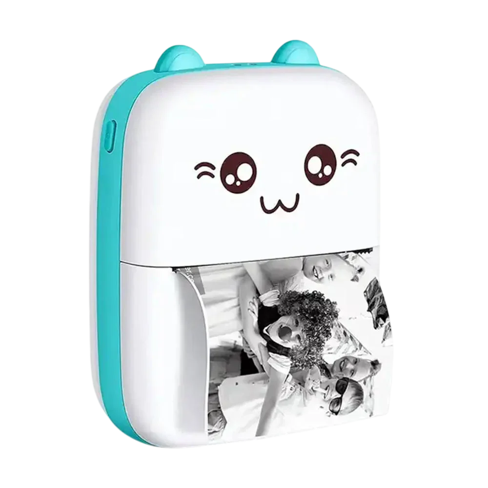 Portable mini bluetooth thermal printer pocket size with sample print roll output
