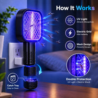 Side view of the portable mosquito killer highlighting its USB charging power input