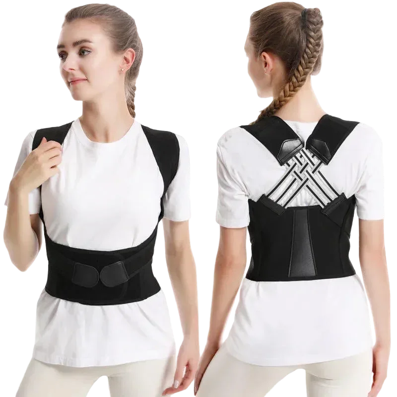 Posture corrector back brace adjustable spine shoulder support brace bundle product overview