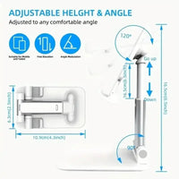 Silicone Desktop Mobile Phone Holder Adjustable Foldable Stand - Muveszi Pakistan (image 3)