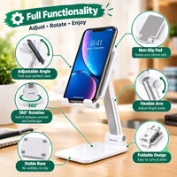  Detailed view of the soft anti-slip protective silicone pads on the backrest of the phone stand