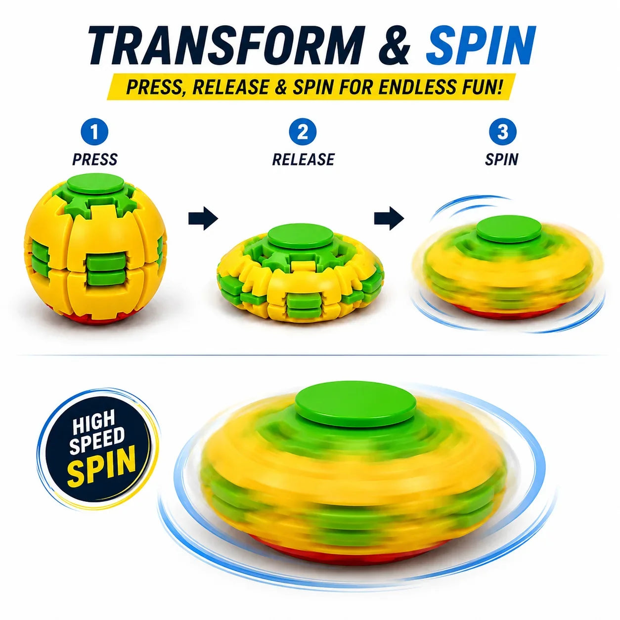 Spinning Flat Spinner Ball Fidget Toy Stress Relief - Muveszi Pakistan (image 2)