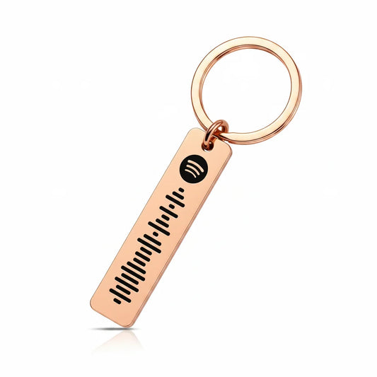Personalized Spotify Code Keychain Custom Song Metal Keyring - Muveszi Pakistan (image 1)