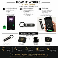 Personalized Spotify Code Keychain Custom Song Metal Keyring - Muveszi Pakistan (image 5)