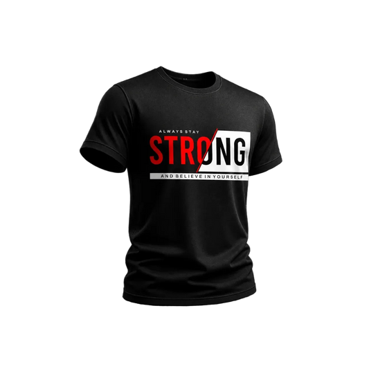 Stay Strong Motivational Graphic T-Shirt Oversized Streetwear - Muveszi Pakistan